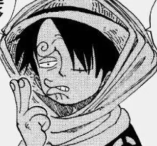 🚬 Monkey D. Luffy One Piece anime, manga, one piece, luffy, monkey d. luffy, personnage, drôle whatsapp sticker