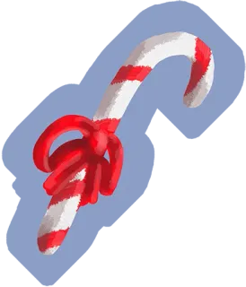👌 candy cane, christmas, sweet, holiday, red, white, bow telegram sticker