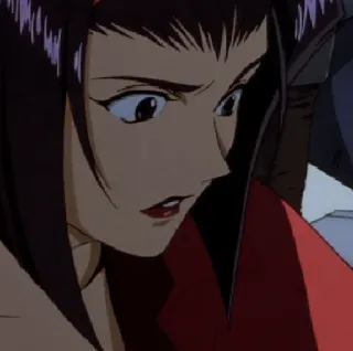 😦 Faye Valentine Cowboy Bebop anime, Cowboy Bebop, Faye Valentine, dibujos animados, personaje telegram sticker