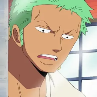 😒 Zoro One Piece Anime, One Piece, Zoro, Roronoa Zoro, Pirate, Szermierz telegram sticker