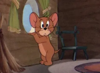 🤍 Jerry Tom and Jerry Cartoon, Maus, Tier, Animation telegram sticker
