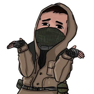😁 acosador, meme, encogiéndose de hombros, pregunta, videojuego, zona telegram sticker