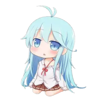 😳 Chibi, Anime, Mignon, Kawaii, Manga, Personnage telegram sticker