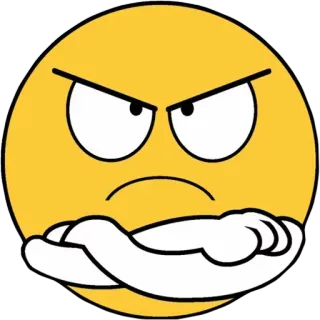 🥵 Emoji, Zły, Emotikon, Zmartwiony, Sfrustrowany telegram sticker