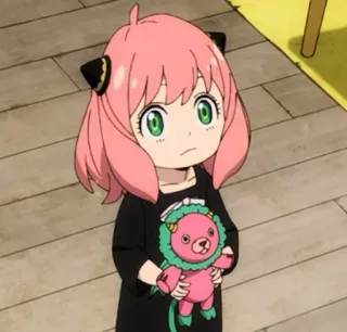 🤔 Anya 动漫, 女孩, 可爱, 卡通, 间谍过家家 telegram sticker