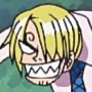 😡 Sanji One Piece Anime, Desenho animado, Sanji, One Piece, Personagem, Engraçado telegram sticker