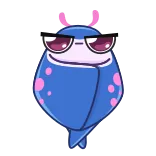 🙅‍♂️ cartoon, creature, cute, monster, blue, character telegram sticker