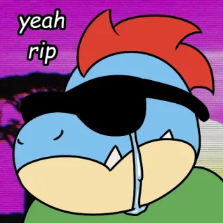 😎 yeah rip Cartoon, Cool, Sonnenbrille, Weinen, Ja, RIP telegram sticker