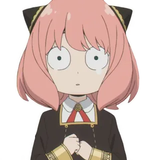 😯 Anya Forger Spy x Family Anime, Spy x Family, Anya Forger, Kartun, Terkejut, Lucu whatsapp sticker