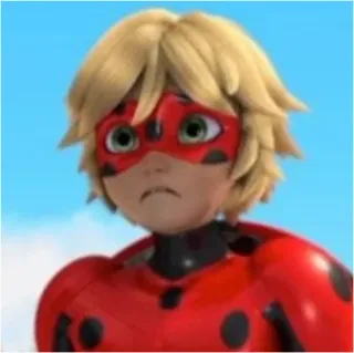 🙁 Adrien Agreste Miraculous: Tales of Ladybug & Cat Noir 瓢虫少女, 黑猫诺, 阿德里安·阿格莱斯特, 卡通, 动画 whatsapp sticker