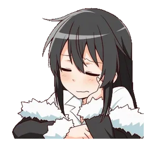 😪 Anime, Dziewczyna, Słodkie, Smutne, Nadąsane, Manga telegram sticker