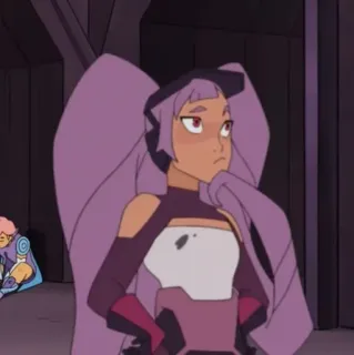 🛠 Entrapta She-Ra and the Princesses of Power Entrapta, She-Ra, cartoon, princess, purple hair, animated telegram sticker