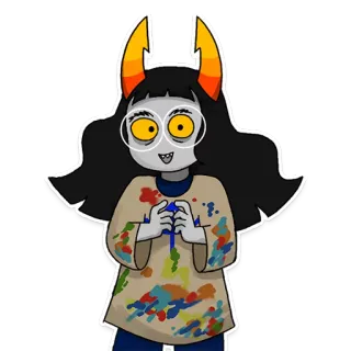 😀 Vriska Serket Homestuck вриска, серкет, homestuck, тролль, аниме, веб-комикс telegram sticker