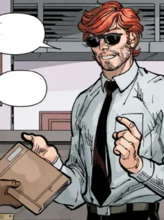 🕶 Matt Murdock Daredevil Draufgänger, Matt Murdock, Marvel, Superheld, Comics, blind, Anwalt telegram sticker
