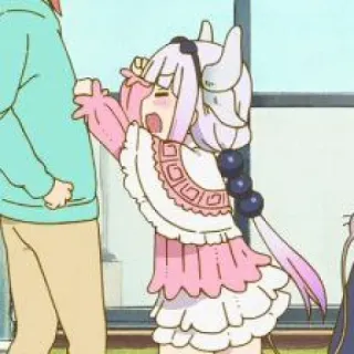 🍥 Kanna Miss Kobayashi's Dragon Maid Anime, Drache, Kanna, süß, kawaii telegram sticker