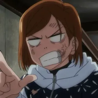 😠 Nobara Kugisaki Jujutsu Kaisen anime, manga, nobara kugisaki, jujutsu kaisen, angry, character telegram sticker
