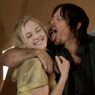 😝 Daryl Dixon The Walking Dead The Walking Dead, Daryl Dixon, Beth Greene, Norman Reedus, Emily Kinney telegram sticker