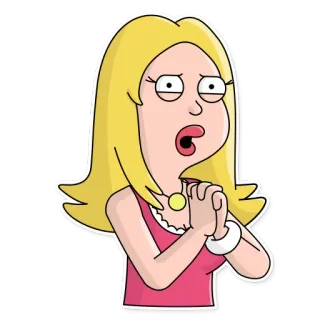 😧 Hayley Smith American Dad! хейли, смит, мультфильм, анимация, сериал whatsapp sticker