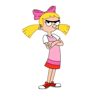 😣 Helga Pataki Hey Arnold! desenho animado, Helga Pataki, Hey Arnold, Nickelodeon, personagem, programa de TV telegram sticker
