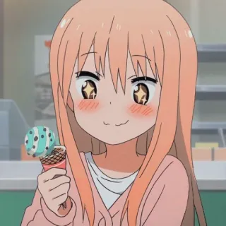🥤 Fille anime, Glace, Dessin animé, Mignon, Souriant telegram sticker