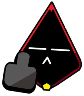 🖕 Desenho animado, Polegar para baixo, Emoji, Expressão, Negativo telegram sticker