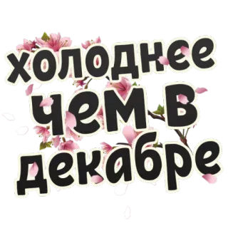 😕 Холоднее чем в декабре 寒い, 冬, 12月, 花, ロシア telegram sticker
