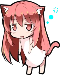 😞 Аниме, Нэкомими, Чиби, Каваий, Манга telegram sticker