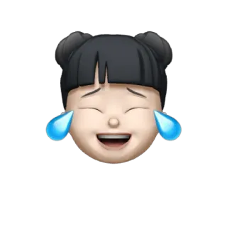 👧 Эмодзи, Лицо, Слезы, плач, счастливый, радость, эмоциональный telegram sticker