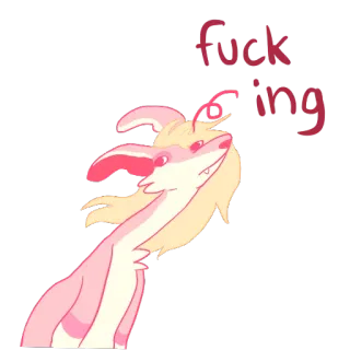 🧡 fuck ing desenho animado, palavrão, insulto, animal, ofensivo, xingamento whatsapp sticker