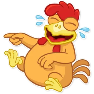 😂 frango, emoji, rindo, desenho animado, engraçado, humor, feliz whatsapp sticker