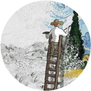 🌾 Vincent van Gogh art, painting, artist, Van Gogh whatsapp sticker