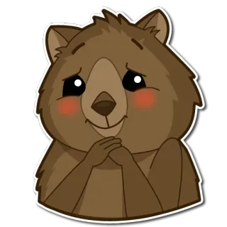 ☺️ animal, quokka, cute, kawaii, emoji, sticker telegram sticker