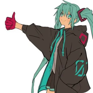 👍 Hatsune Miku Vocaloid telegram sticker