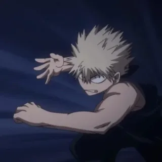 ☠ Bakugo My Hero Academia Anime, My Hero Academia, Bakugo, Acción, Shonen telegram sticker