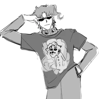 😎 Kakyoin Noriaki JoJo's Bizarre Adventure kakyoin, le bizzarre avventure di jojo, anime, manga, fanart telegram sticker