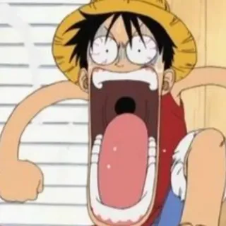 😱 Luffy One Piece Anime, Desenho animado, Engraçado, Luffy, One Piece, Meme telegram sticker