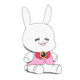 🐰 lapin blanc, lapin, mignon, animal, dessin animé telegram sticker