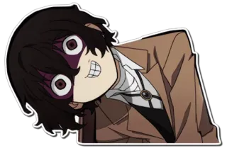 😈 Osamu Dazai Bungou Stray Dogs Anime, Manga, Bungou Stray Dogs, Osamu Dazai, Dazai, Naklejka, Postać telegram sticker
