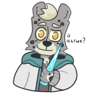 🔪 is it true? desenho animado, animal, furry, pergunta telegram sticker