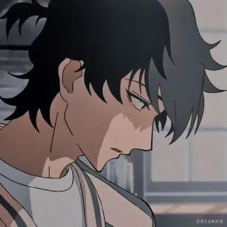🌊 Anime, Mangá, Personagem, Retrato, Garoto, Adolescente, Arte telegram sticker