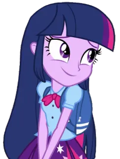 ☺️ Twilight Sparkle My Little Pony Kartun, Persahabatan, Sihir, Twilight Sparkle, My Little Pony, Equestria Girls telegram sticker