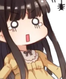 😰 动漫, 女孩, 震惊, 表情, 卡通 telegram sticker