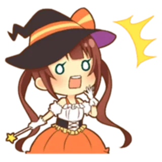 Halloween witch telegram stickers