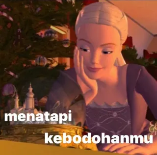 🤮 Barbie menatapi kebodohanmu lalka, gapić się, indonezyjski, tekst telegram sticker