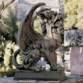 😚 горгулья, статуя, камень, мифическое существо, скульптура telegram sticker