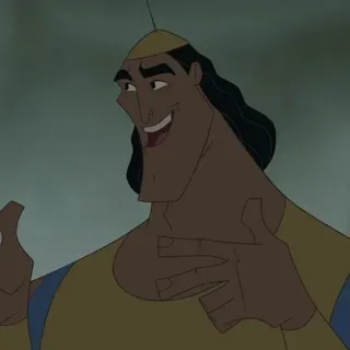 🍂 Kronk The Emperor's New Groove dibujos animados, animado, personaje, divertido, Disney telegram sticker