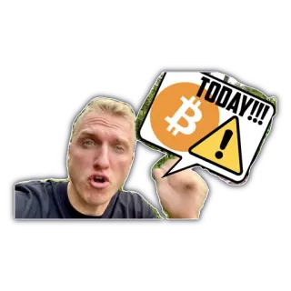 💬 TODAY!!! Bitcoin, Crypto, Cryptomonnaie, Alerte, Avertissement telegram sticker