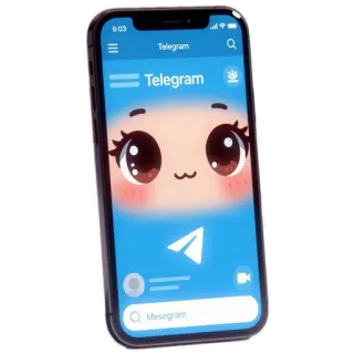 📱 Telegram Mascot Telegram telegram, smartphone, cute, kawaii, app, messenger, phone, mascot whatsapp sticker