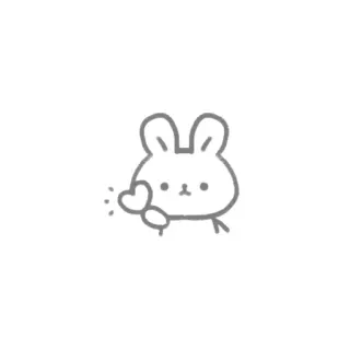 💘 coelho, coelho, coração, fofo, kawaii, animal telegram sticker