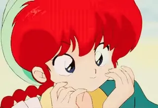 😝 anime, girl, red hair, cute telegram sticker